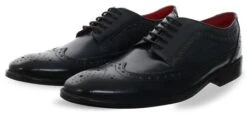 Base London Navy Durham Lace Up Brogue Shoe