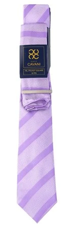 Cavani Lilac Tie Pocket Square And Pin Set
