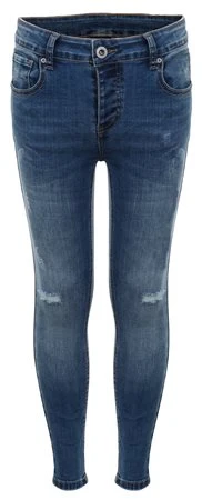 Kings Will Dream Mid Blue Junior Romer Ripped Skinny Denim Jean