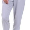 Style London Light Grey Waist Tie Lace Trim Trouser