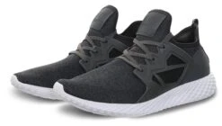 Certified Charcoal Mesh Panel Lace Up Trainer