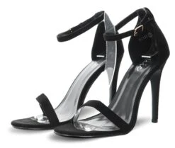 No Doubt Black Suede Ankle Strap Shoe