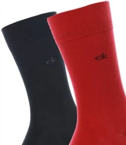 Calvin Klein Red 2 Pack Crew Knitted Sock -Jack & Jones Store 14851 2