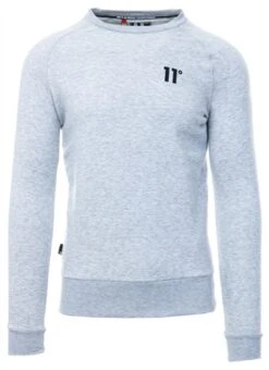 11 Degrees Grey Marl Core Crew Sweat