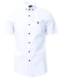 Alex & Turner White Short Sleeve Button Shirt
