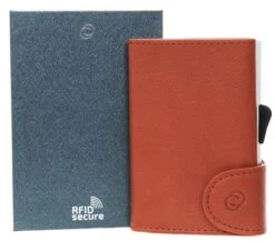 C Secure Light Brown Single Wallet