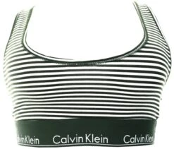 Calvin Klein Stripe Khaki Bralette