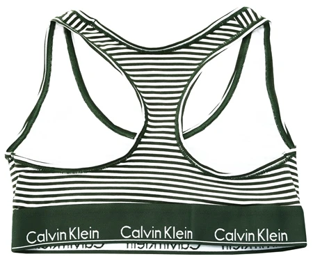 Calvin Klein Stripe Khaki Bralette 4 Calvin Klein Stripe Khaki Bralette - Image 4