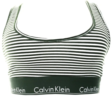 Calvin Klein Stripe Khaki Bralette 1 Calvin Klein Stripe Khaki Bralette