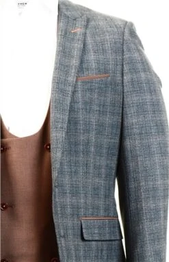 Alex & Turner Dark Grey Zane Checked 3 Piece Suit -Jack & Jones Store 17587 2