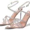 No Doubt Nude Patent Diamante Strap Heel