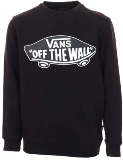 Vans Black-White Outline Junior Otw Crew Sweater