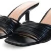 No Doubt Black Pu Mule Heel Sandal