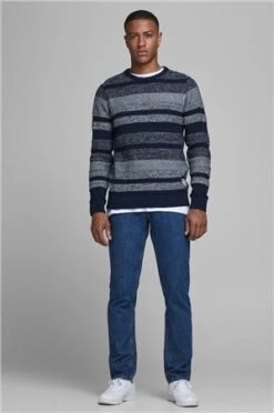 Jack & Jones Blue / Navy Blazer Organic Cotton Pullover -Jack & Jones Store 19760 2