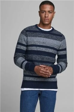 Jack & Jones Blue / Navy Blazer Organic Cotton Pullover -Jack & Jones Store 19760 3