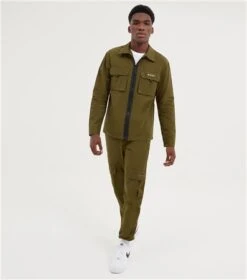 Nicce Olive Zip Up Shacket -Jack & Jones Store 19938 2