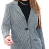 Brave Soul Black/White Houndstooth Blazer