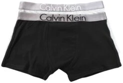 Calvin Klein 1 Black / 1 Grey Heather 2 Pack Junior Trunks - Customized Stretch