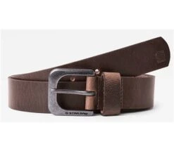 Gstar Dark Brown/Black Metal Zed Belt