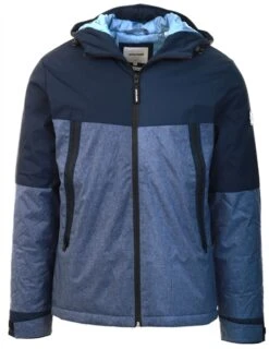 Jack & Jones Navy Blazer Hooded Winter Jacket