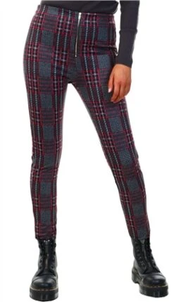 Missi London Red Check Tarten Trouser
