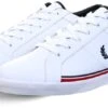 Fred Perry White Baseline Trainers