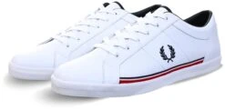 Fred Perry White Baseline Trainers