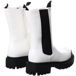 Truffle White / Black Long Line Chelsea Boot -Jack & Jones Store 20980 3