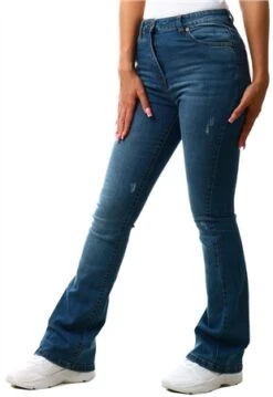 Parisian Dark Blue Flared Hem Skinny Jean