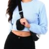 Glamorous Blue Cropped Jumper