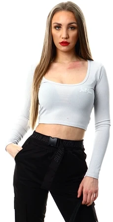 Sixth June Grey Signature Ribbed Top