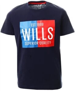 Jack Wills Navy Blazer Junior Block Print T-Shirt