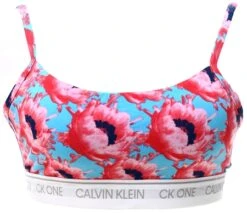 Calvin Klein Floral Print Prosper Pink Smoothie String Bralette