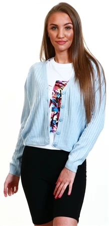 Only Blue / Blue Fog Short Knitted Cardigan