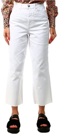 Veromoda White / Bright White High Waisted Cropped Jeans