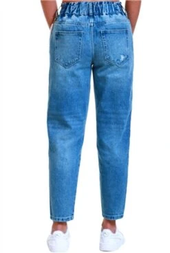 Only Blue / Medium Blue Denim Onllu Life Hw Carrot Straight Fit Jeans -Jack & Jones Store 21587 3