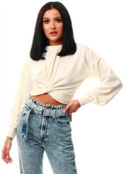 Noisy May Pristine Cropped Sweatshirt