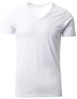 Jack & Jones White Basic V-Neck Regular Fit T-Shirt