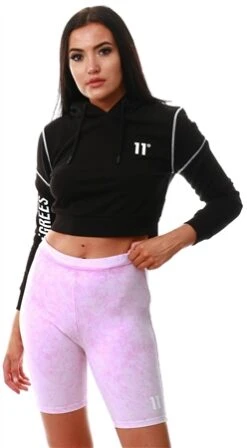 11 Degrees Pink Acid Wash Cycling Shorts