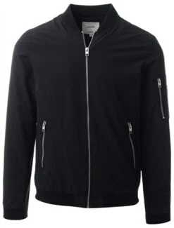 Jack & Jones Black Bomber Jacket