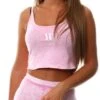 11 Degrees Pink Acid Wash Cropped Vest Top