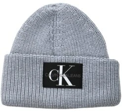 Calvin Klein Marble Grey Monogram Beanie