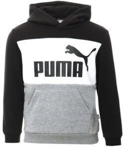 Puma Black Junior Colour Block Hoody