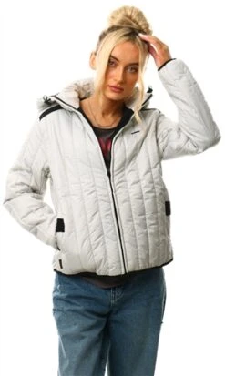 Gstar Oyster Blue Meefic Vertical Quilted Jacket