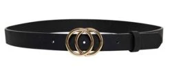 Only Black/Gold Faux Leather Belt