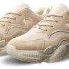 Truffle Beige / Sand Lace Up Chunky Trainer