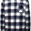Threadbare Navy Franco Rome Check Shirt