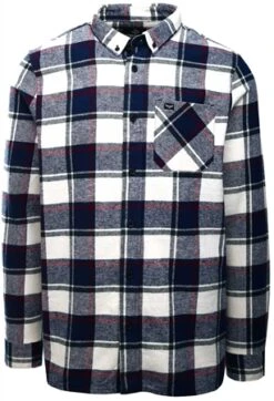 Threadbare Navy Franco Rome Check Shirt
