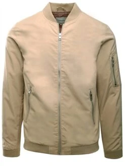 Jack & Jones Beige / Crockery Bomber Jacket