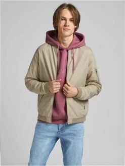 Jack & Jones Beige / Crockery Bomber Jacket -Jack & Jones Store 22918 3